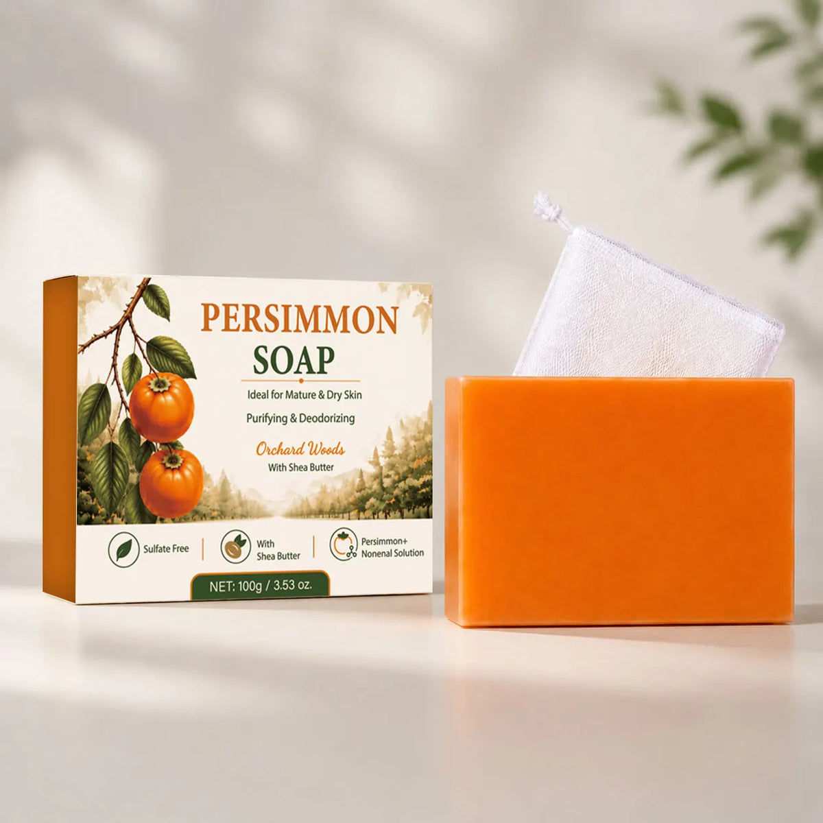 Saiju Bloom Japanese Persimmon Deodorizing Soap