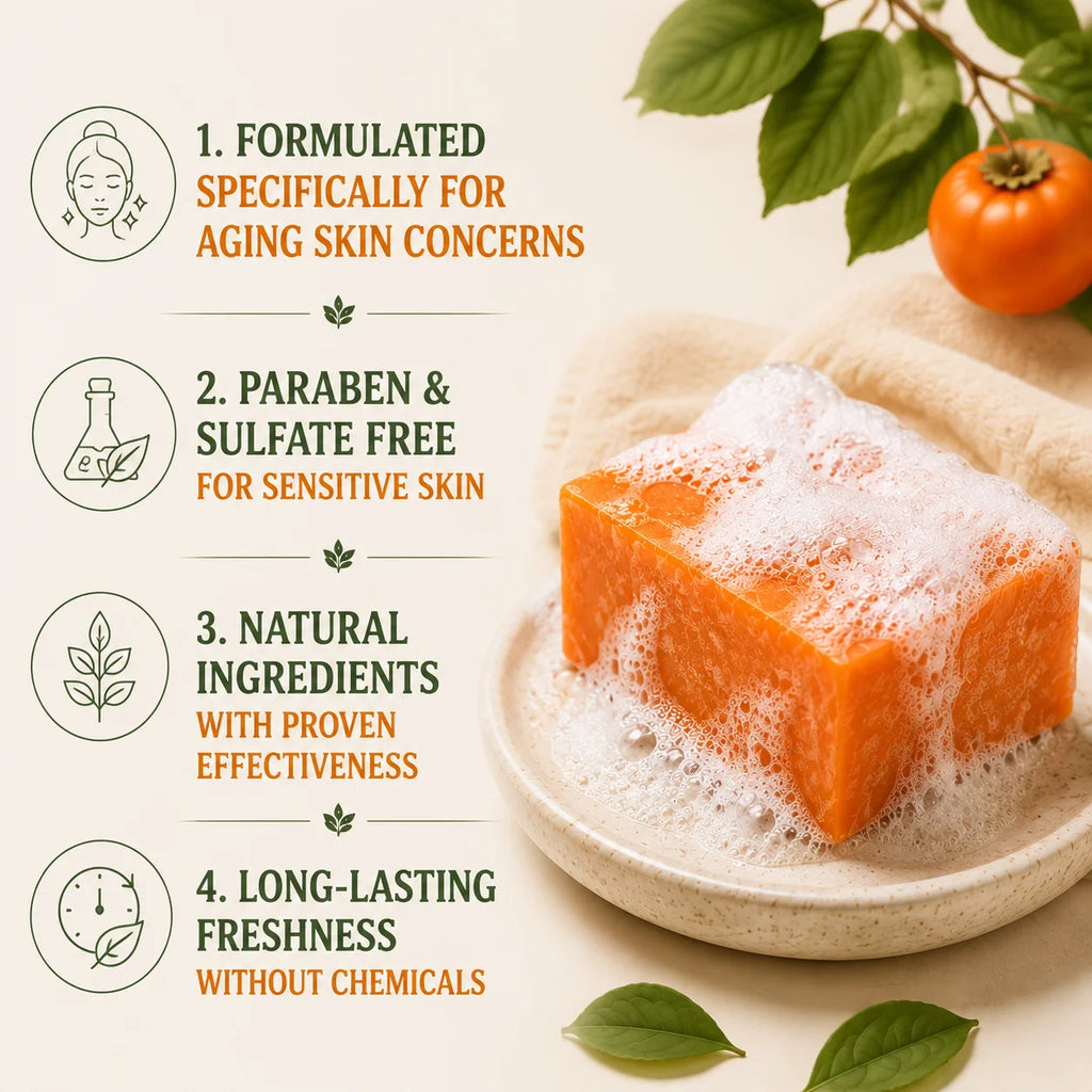 Saiju Bloom Japanese Persimmon Deodorizing Soap